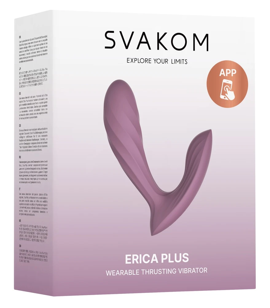 Erica Plus Romantic Rose, Panty-Stoßvibrator Erica Plus mit App-Steuerung, 5 Vibrations- & Stoßmodi für G-Punkt und Klitoris von SVAKOM
