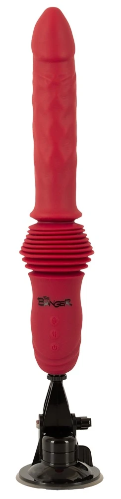 RC Double Thrusting Fucking Ma, Erotischer Stoßvibrator mit doppelter Stoßkraft, Power-Vibration, verstellbarem Saugfuß und Fernbedienung – The Banger