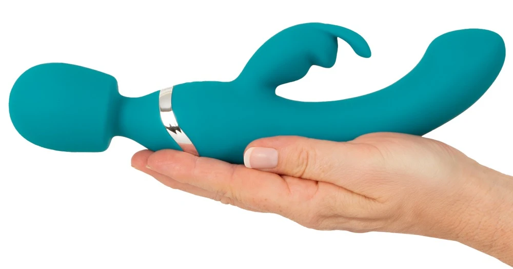 Smile 3in1 Wand, Rabbit and Vi, Sweet Smile 3in1 Wand Rabbit Vibrator – Aufreizendes Massage-Toy mit 3 leisen Motoren, 20 Vibrationsmodi und getrennter Steuerung