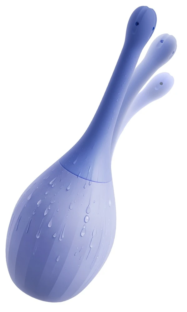 Anal douche bendable, Analdusche Silikon 300ml mit biegsamer Spritztülle 5 Düsen Anti-Rückfluss-Technologie abschraubbar für einfache Anwendung