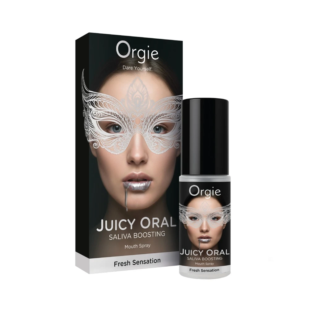Orgie Juicy Oral 15ml, Orgie Juicy Oral Mundspray Minze für feuchte Intimküsse & gleitendes Oralsex-Spiel mit Frischekick