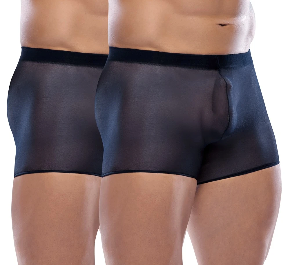 Zeigefreudige Transparent-Pants im 2er-Pack von Svenjoyment. In Mitternachtsblau und feiner, elastischer Strumpfqualität.