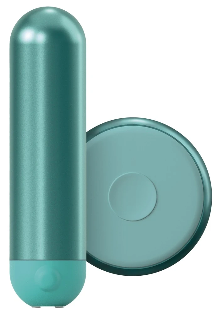 JJ Mini Chroma Teal, Minivibrator mit Fernbedienung: 10 Vibrationsmodi, wasserdicht & seidig glatte Oberfläche für aufregende Spielereien!