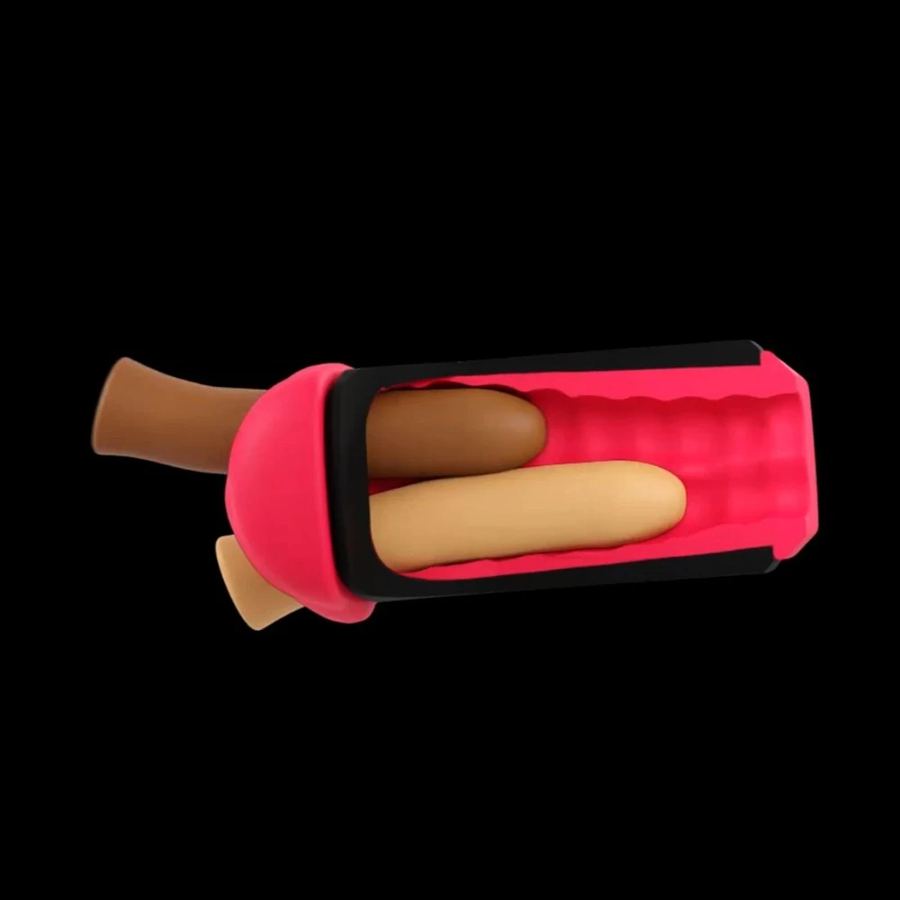 CockBlock FROT Massager, Masturbator für 2 Penis-an-Penis doppelte Lust Real Feel TPE Silikon anpassbar Face-to-Face Spaß