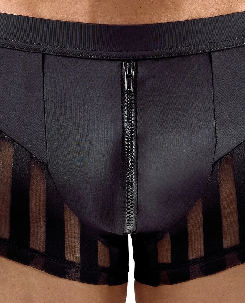 Herren Pants, Elegante Pants aus weicher Mikrofaser mit transparenten Streifen und diskretem Reißverschluss für optimalen Tragekomfort