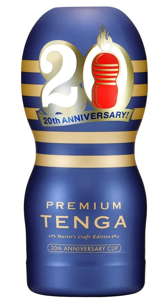 Premium Tenga 20th An.Cup, Intensive Lust zum Jubiläum: TENGA Premium 20th Anniversary Cup mit steuerbarem Saugeffekt & Gleitgel-Start