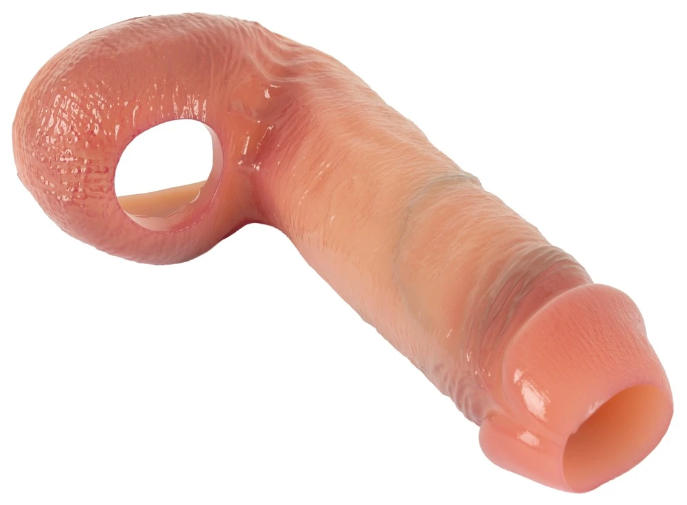 Realistixxx Sleeve Intense, Penis- & Hodenhülle RealSleeve Intense verdickt spürbar, offen an Eichel & Hoden für maximale Stimulation und stärkere Erektion