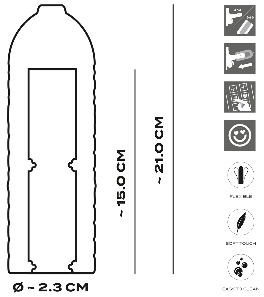 Suck-O-Mat 3 Perf. Sleeve M, (Ersatz-) Sleeve für Suck-O-Mat 3 aus seidig-softem Silikon in Größe M mit Performance Ringen für optimalen Halt und intensive Stimulation