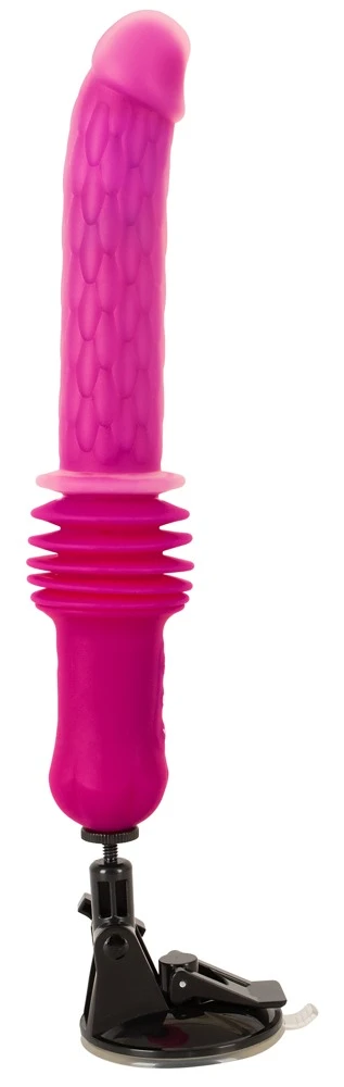 RC Warming Fucking Machine Pin, Stoßvibrator mit Wärmefunktion, Fernbedienung & Saugfuß – kraftvolle 5 cm Stoßlänge, intensive Vibes im Riffel-Design