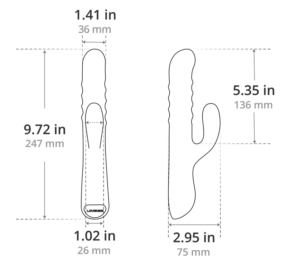 Velvo, Lovense Velvo Rabbitvibrator mit WaveRoller 360° Rotation & App-Steuerung für intensive Lustmomente
