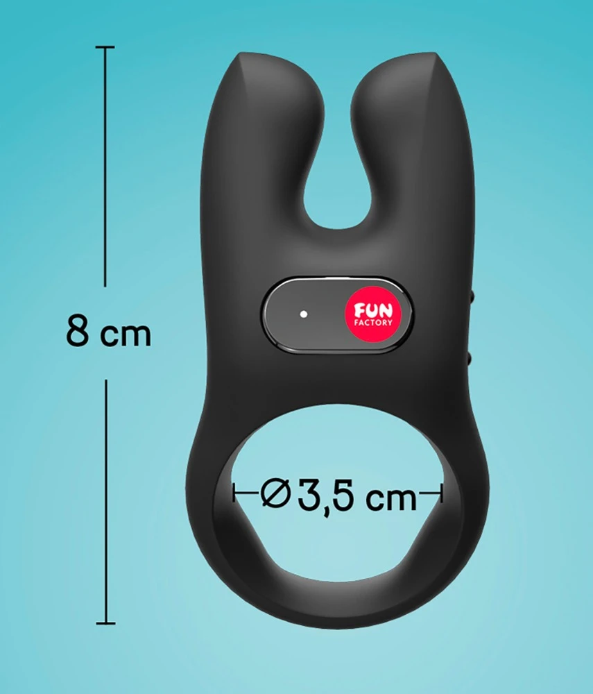 NOS Black Penisring, Vibro-Penisring mit 2 Motoren, 5 Vibrationsmodi und Klitoris-Stimulatoren für mehr Performance und gemeinsame Höhepunkte