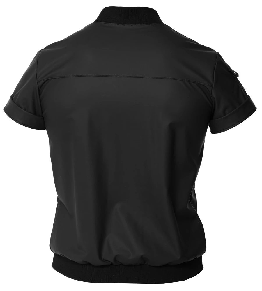 Herren Blouson, locker geschnittenes Hemdshirt, Kurzarm, Taschen mit Druckknopfklappe
