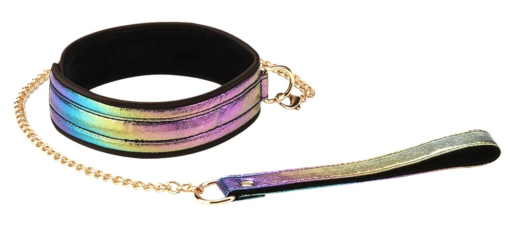 LS Vivid Rainbow, Vivid Niji 8-teiliges Fesselspiele-Set: Bondage in schillerndem Glossy Rainbow mit Fesseln, Peitsche und mehr!