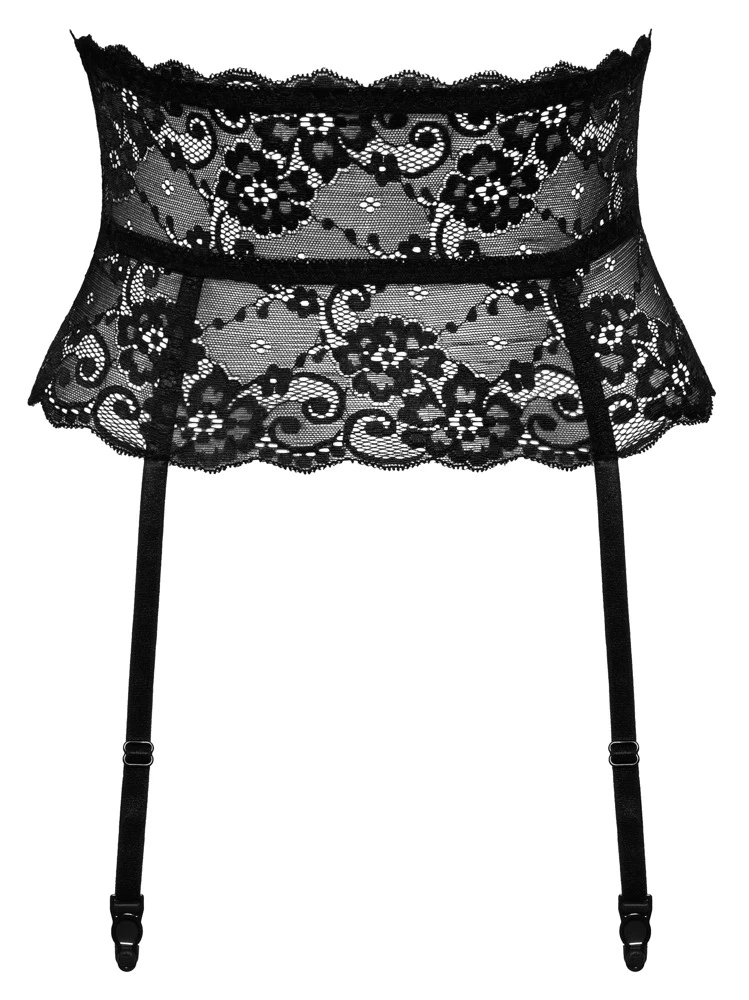 Cottelli LINGERIE Straps Spitze Strapsgürtel florale Spitze
