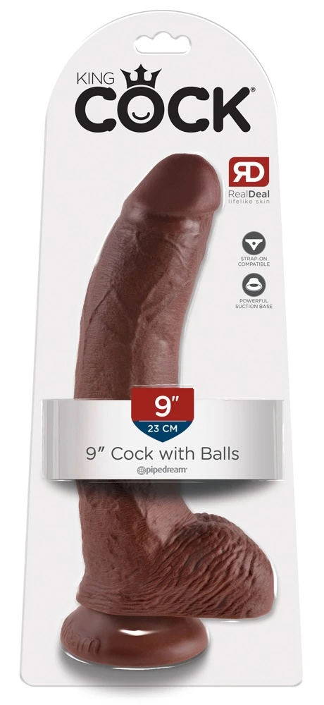 KC 9 Cock with Balls Naturdildo mit griffigen Hoden