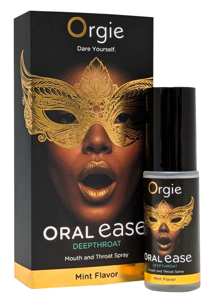 Oral Ease Deepthroat 15 ml, Orgie Oral Ease Deepthroat Spray mit Minzgeschmack für entspannten Oralsex und angenehm frisches Gefühl im Mund