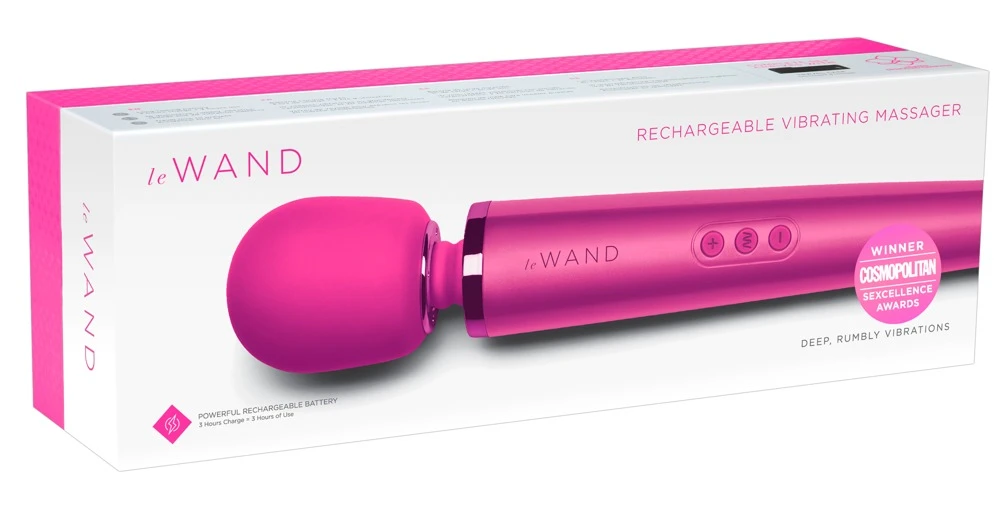 Le Wand Massagestab inkl. Strukturaufsatz 20 Vibrationsmodi in 10 Intensitäten