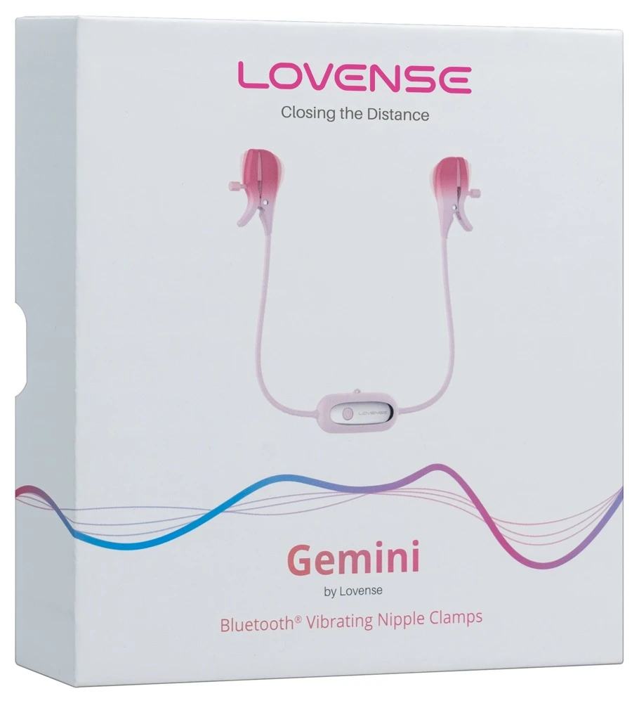 Gemini, Lovense Gemini vibrierende Nippelklemmen mit Halsband für heiße BDSM- und Paare-Spiele Bluetooth Steuerung