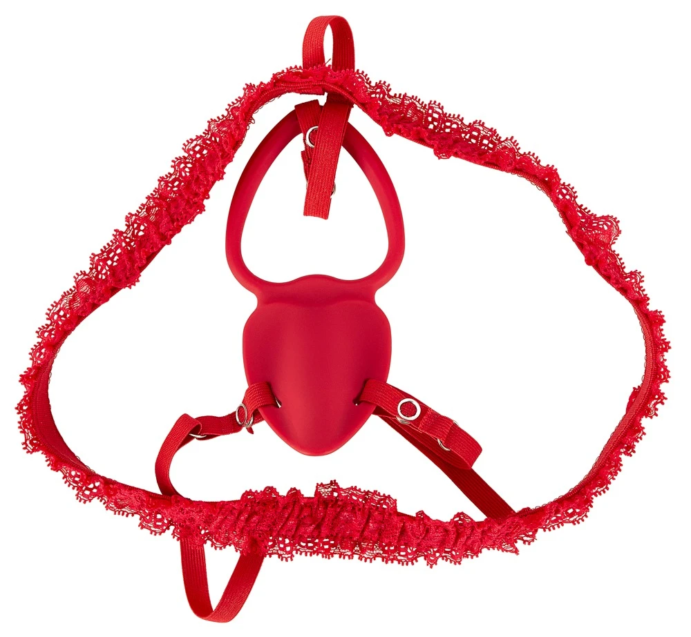 Strap-On Lay-On Vibe, Lay-on Set mit Vibrator & Spitze für freihändiges Lustspiel beim Sex mit intensiver Klitoris-Stimulation