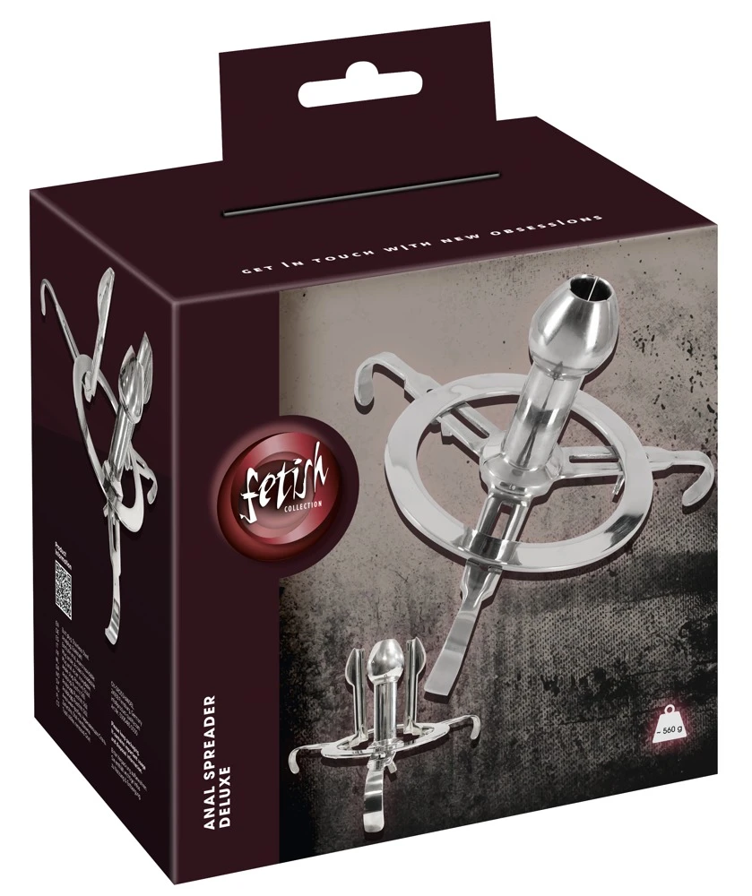 Fetish Collection Anal Deluxe, Anal Spreader Deluxe – hohler Edelstahl-Spreizer mit verstellbarem Durchmesser für intensiven Anal-Kick, offenes Feeling & tiefe Einblicke
