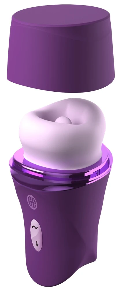 FFH Lush Kiss Plush Purple, Lush Kiss Plush Auflegevibrator mit Saugfunktion, Vibrozunge & 10 Stimulationsmodi aus Silikon für intensive Momente – Fantasy For Her