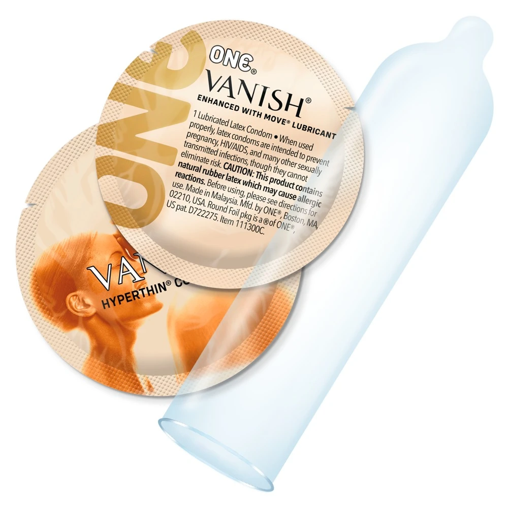 ONE Vanish 12er, ONE Vanish Hyperthin Kondome – transparente, extradünne Premium-Kondome aus ultraweichem Sensatex-Latex für intensiven Hautkontakt, maximales Gefühl und sinnlich-natürliche Nähe beim Sex