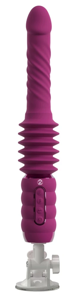 Thrusting&Rotating Fucking Mac, You2Toys Stoßvibrator mit rotierender Vibro-Eichel, intensiven Wirbelwellen, kraftvollen Vibrationen und verstellbarem Saugfuß für erotische Lust