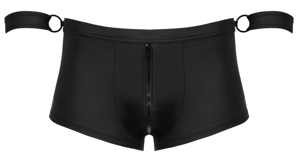 Herren Jock, Svenjoyment Mattlook Pants po-frei mit Reißverschluss, Fesselringen und Handmanschetten für aufregende Momente