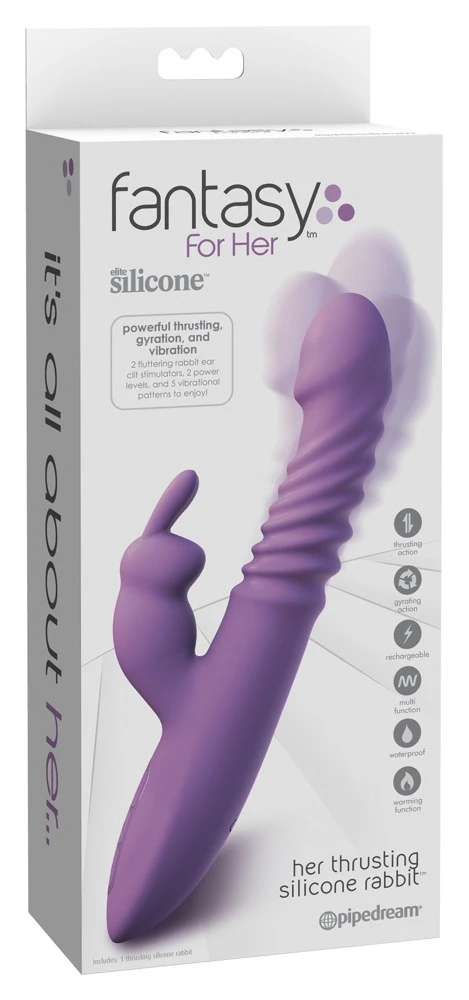 Fantasy For Her Rabbitvibrator mit Heizfunktion Thrusting Silicone