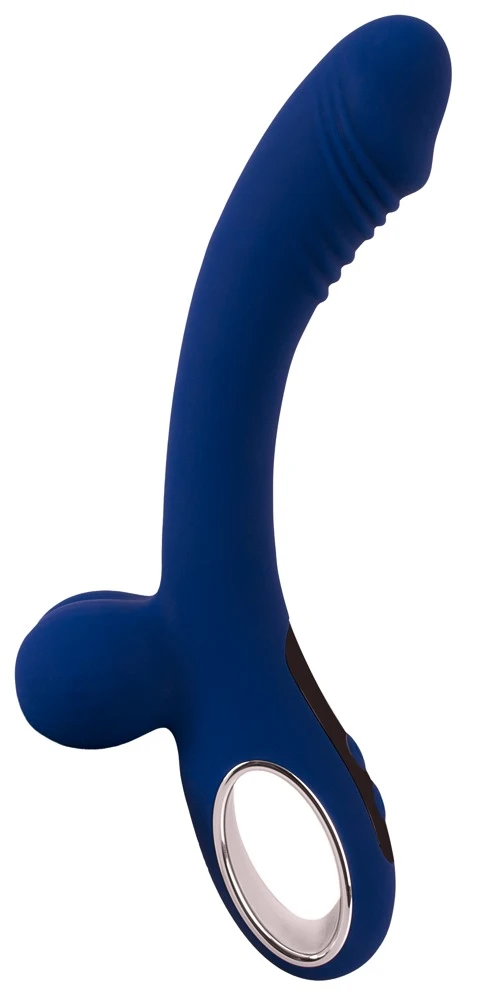 Smile Balls Vibrator w Display, Sweet Smile Balls-Vibrator with a Display – Aufreizender Vibrator mit vibrierenden Hoden, 2 kraftvollen Motoren und doppelter Stimulation