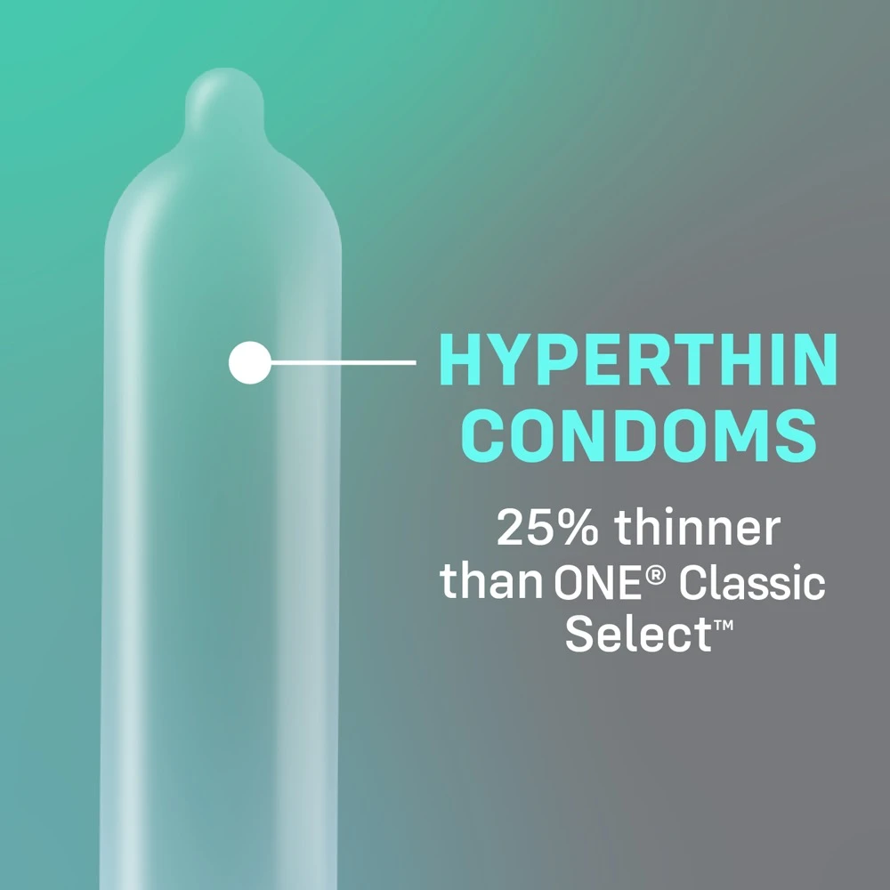 ONE Vanish 12er, ONE Vanish Hyperthin Kondome – transparente, extradünne Premium-Kondome aus ultraweichem Sensatex-Latex für intensiven Hautkontakt, maximales Gefühl und sinnlich-natürliche Nähe beim Sex