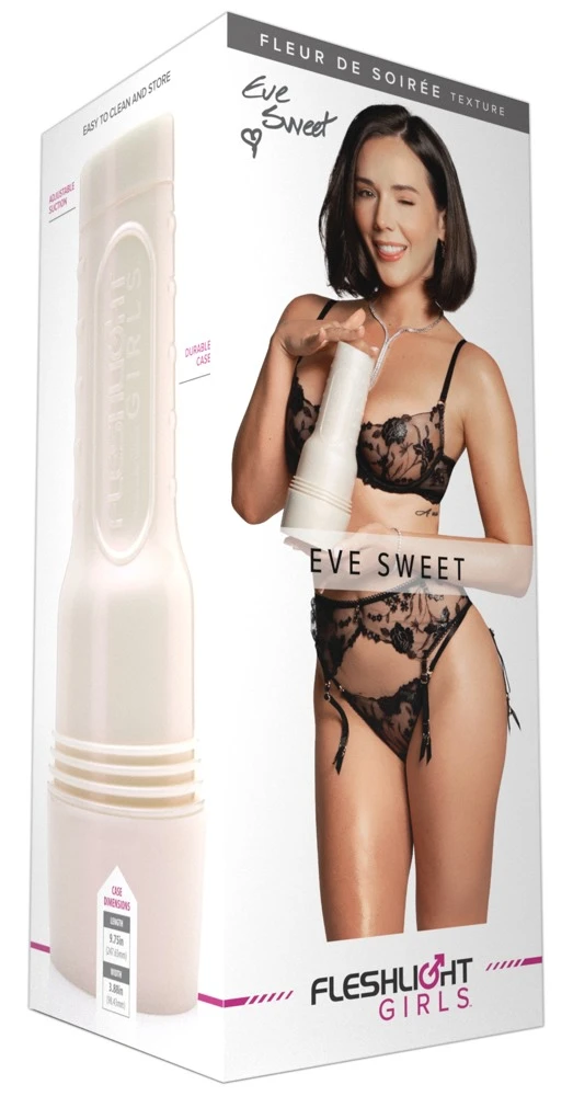 Fleshlight Girls Eve Sweet Fle, Fleshlight Eve Sweet Fleur De Soirée Masturbator – Aufreizende Vagina-Nachbildung mit intensiver Reizstruktur und diskretem Taschenlampen-Design