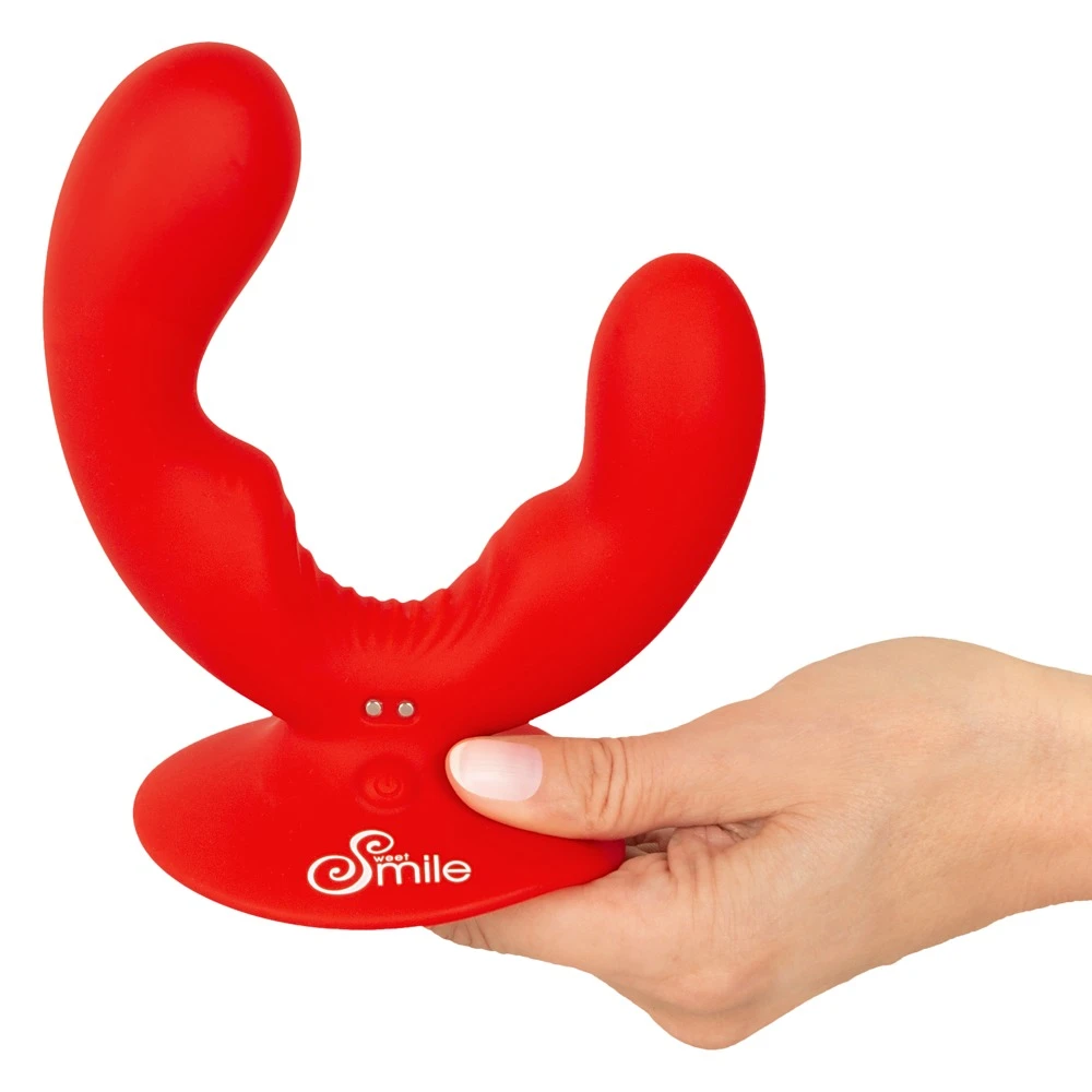 Smile Dual Vibrator, Doppelvibrator mit Saugfuß – flexibles Dual-Toy für sexy Freihand-Abenteuer, zwei Motoren, 9 Modi und anpassungsstarke Doppel-Stimulation