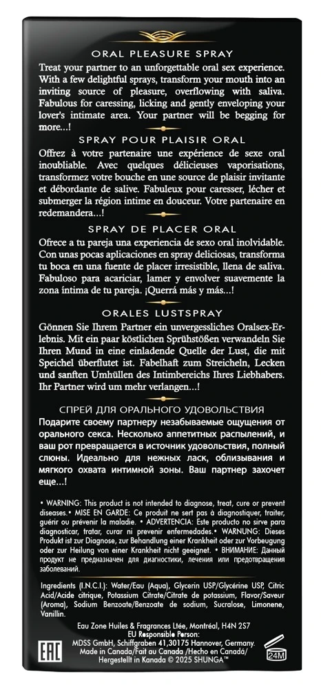 WoP Exotic Fruits  20 ml, Waves of Pleasure Exotic Fruits Mundspray – sexy fruchtiger Kick für heißes orales Verwöhnen mit prickelndem Erdbeersekt-Aroma