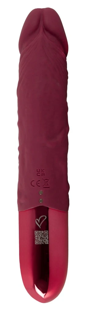 beau coeur Varelo Natural Vibr, Naturvibrator VARELO Rot Seidenmatt Glanz mit ausgeprägtem Penislook Silikon 12 Vibrationsmodi starker Kopf