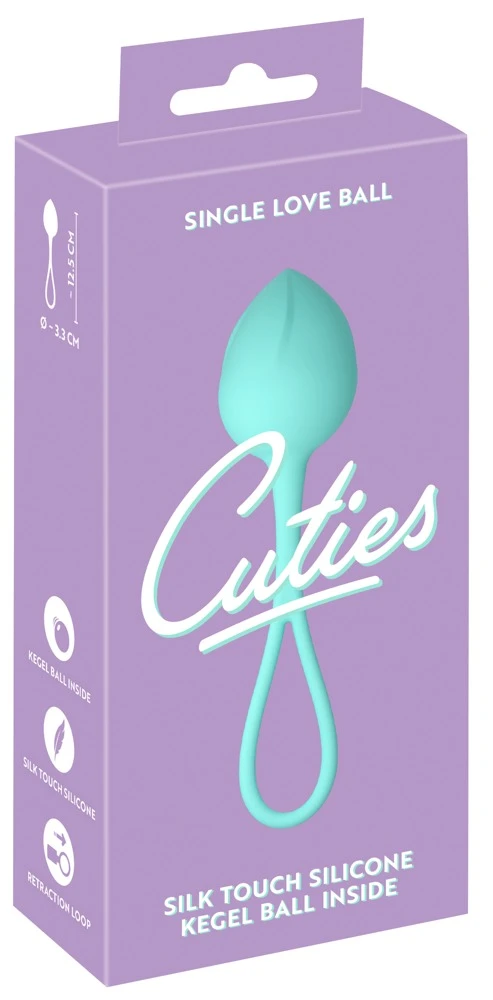 Cuties Love Balls Green, Liebeskugel mit schwingendem Innengewicht 38 g für effektives Beckenbodentraining diskret & laufleise Intim-Fitness Cuties