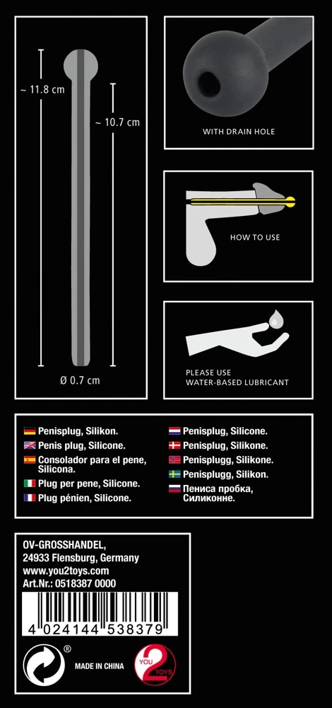 Penisplug Piss Play black