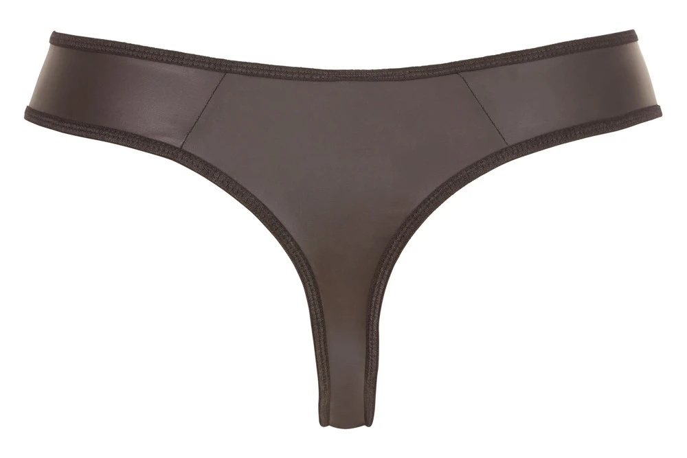 Schwarzer String von Svenjoyment in edler Neopren - Optik mit glitzerndem Eyecatcher. Schwarzer String von Svenjoyment in edler Neopren - Optik mit glitzerndem Eyecatcher.