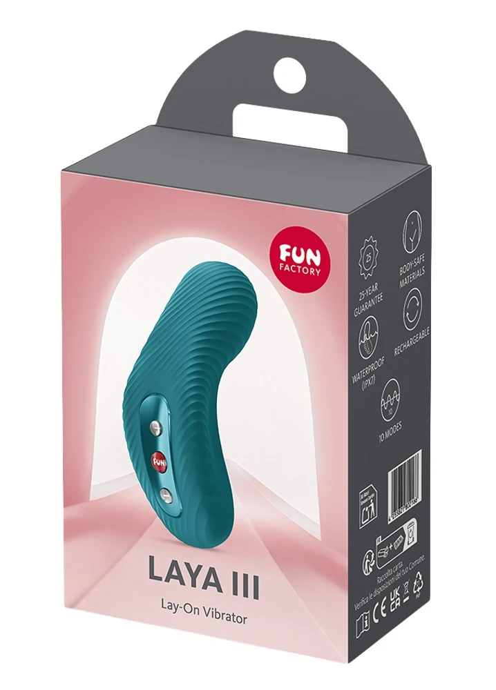 Laya III Bottle, Fun Factory LAYA III Auflegevibrator klopfend vibrierend 10 Modi ergonomisch intensiv wiederaufladbar Power Feel