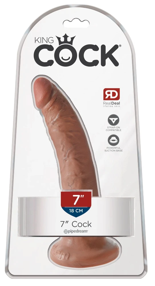 King Cock 7 Zoll Dildo mit Saugfuß