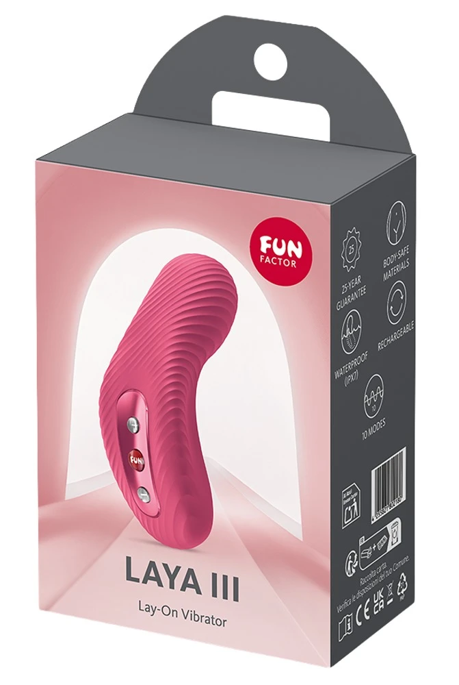 Laya III Bottle, Fun Factory LAYA III Auflegevibrator klopfend vibrierend 10 Modi ergonomisch intensiv wiederaufladbar Power Feel