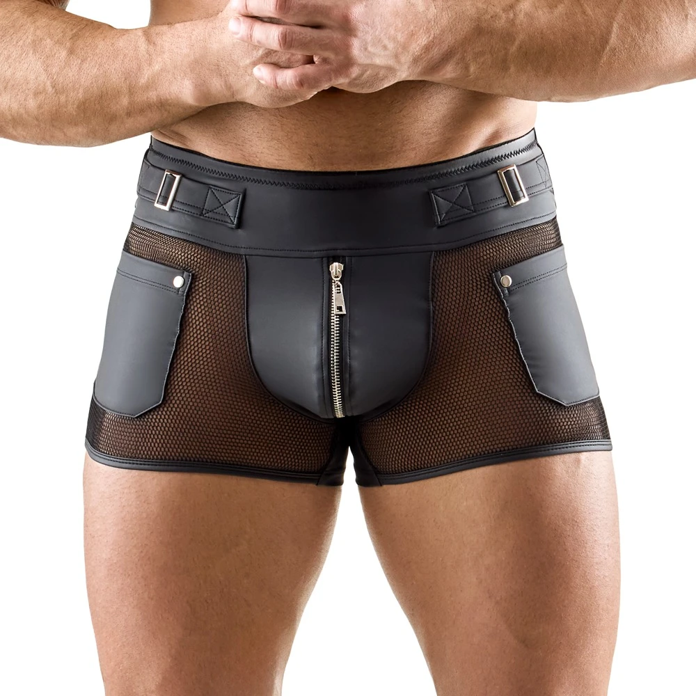 Herren Pants, Svenjoyment Mattlook Pants mit Netz-Einsätzen, Reißverschluss im Beutel und Taschen für markanten maskulinen Style