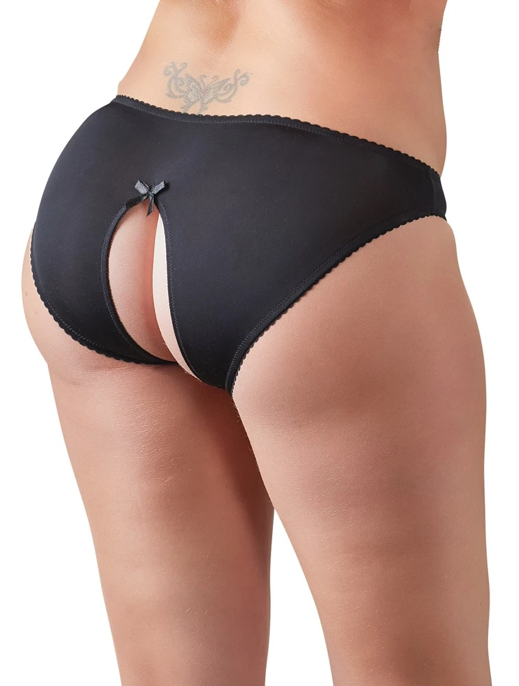 Cottelli CURVES Slip ouvert mit verführerischem Spitzeneinsatz, offen im Schritt für kurvige Frauen, die ihre sinnliche Seite selbstbewusst zeigen