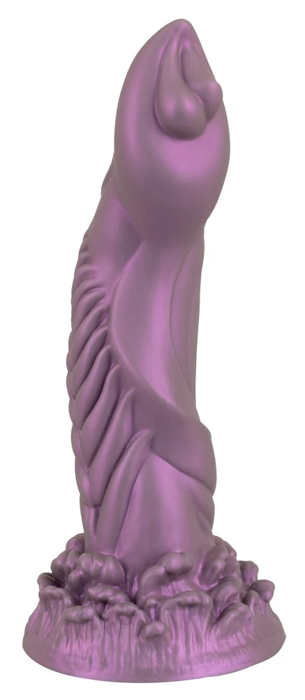 Beasty Cocks Alien Phallus, Alien Phallus Dildo von Beasty Cocks: Fantasievoller Penislook, Metallic-Optik, starker Saugfuß, strukturierte Lust