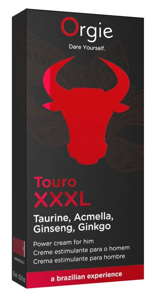 Touro XXXL 15 ml, Touro XXXL Penis-Massagecreme mit Ginseng, Ginkgo & Taurin – stimulierender Effekt für spürbar härteren, pralleren Penis und kraftvolle Performance