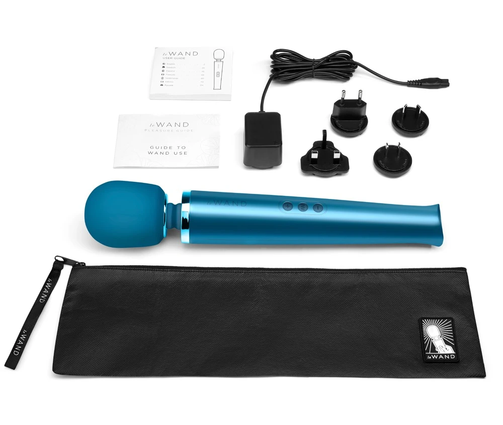 Le Wand Massagestab inkl. Strukturaufsatz 20 Vibrationsmodi in 10 Intensitäten