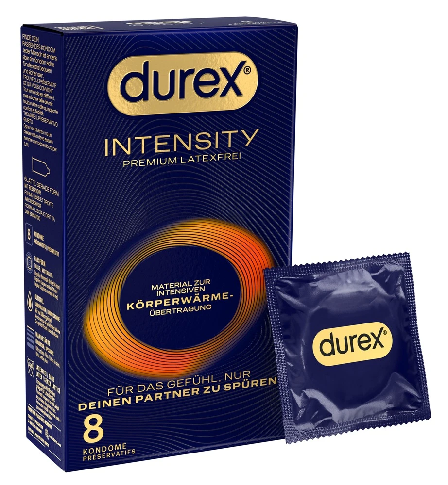 Durex Intensity 8er, Durex Intensity – Latexfreie, ultradünne Kondome aus Nitril für echte Nähe und maximales Hautgefühl