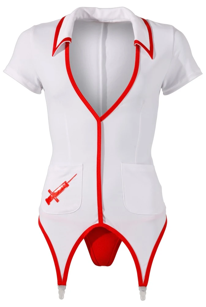 Cottelli COSTUMES Schwestern Tracht/Krankenschwester-Kostüm mit Strapshemd und String