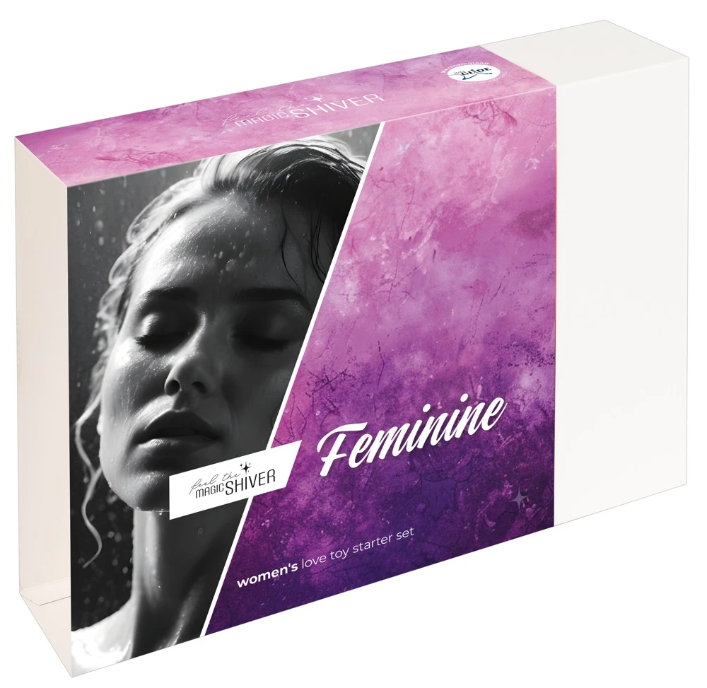 Magic shiver Feminine Women Love Toy Starter Set Feminine 4-teilig mit Dildo Analplug Liebeskugeln und Massagestab aus softem Silikon von Magic Shiver
