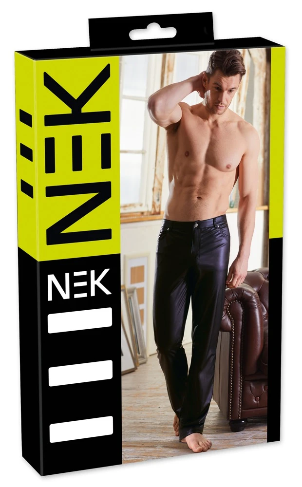 Herren Hose von NEK im klassischen Mattlock. Gerade geschnitten mit zwei Gesäßtaschen.